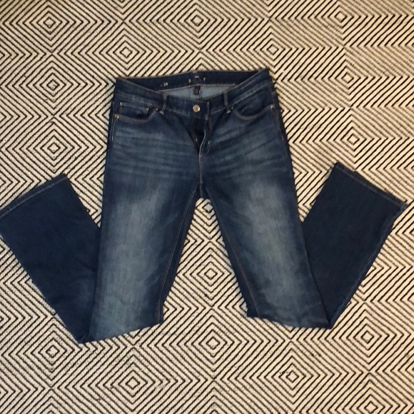 White Black Boot Cut Jeans - Picture 2 of 4